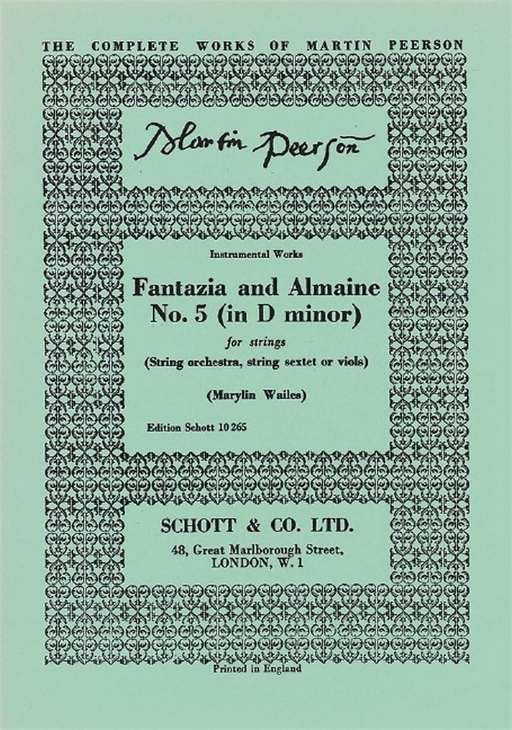 Fantazia and Almaine No. 5 in D Minor